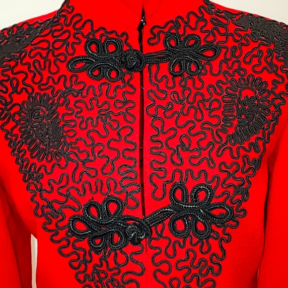 100% wool Matador Themed Red & Black Blazer small - Picture 2 of 8